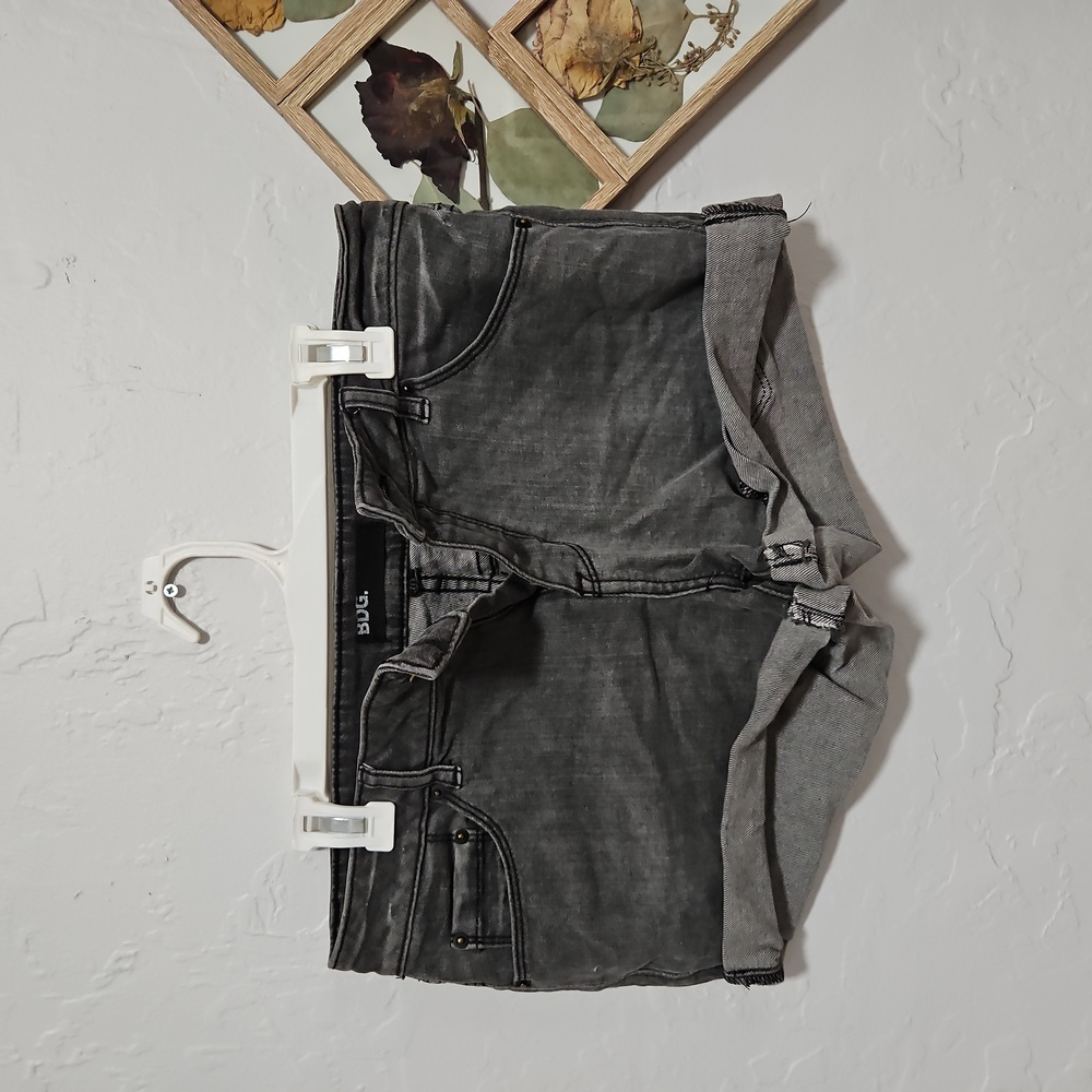 BDG black denim shorts